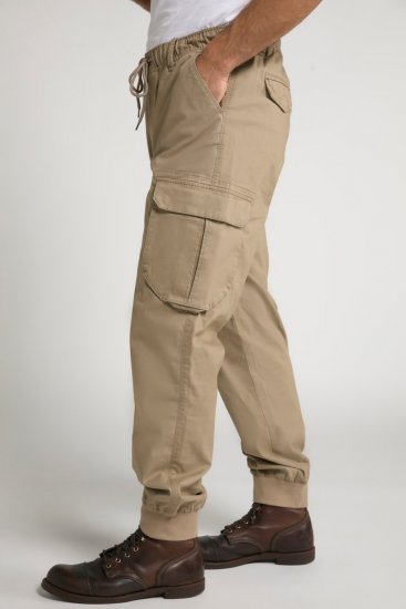 JP1880 782635 Reisitaskuhousut Hiekka - Farkut ja housut - Miesten isot farkut ja isot housut W40-W70