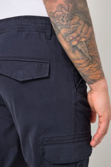 JP1880 Stretchy FLEXNAMIC Cargo Pants Navy - Miesten reisitaskuhousut isot koot - Isojen miesten reisitaskuhousut