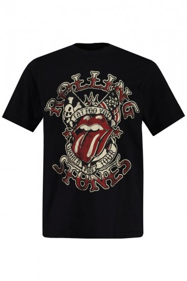 JP1880 Rolling Stones Graphic Comfort Fit Band T-Shirt Black - T-paidat - Isot T-paidat 2XL – 14XL