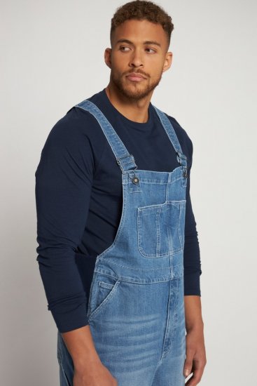 JP1880 Dungarees Denim Adjustable Straps Blue - Farkut ja housut - Miesten isot farkut ja isot housut W40-W70