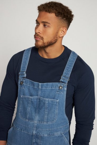 JP1880 Dungarees Denim Adjustable Straps Blue - Farkut ja housut - Miesten isot farkut ja isot housut W40-W70