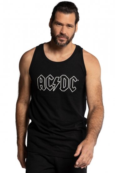 JP1880 AC/DC Graphic Comfort Fit Band Tank Top Black - T-paidat - Isot T-paidat 2XL – 14XL