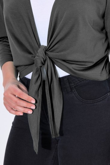 Ulla Popken 794514 Solmittava trikoobolero Antrasiitti - Bolerot - 