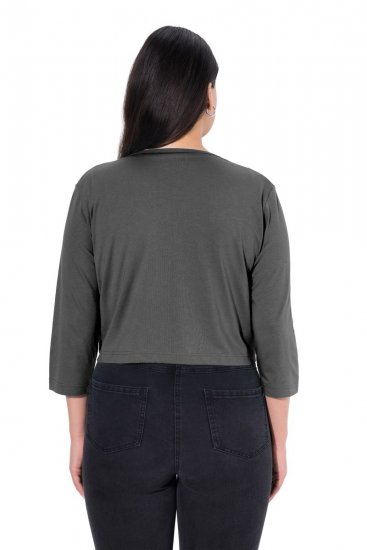 Ulla Popken 794514 Solmittava trikoobolero Antrasiitti - Bolerot - 