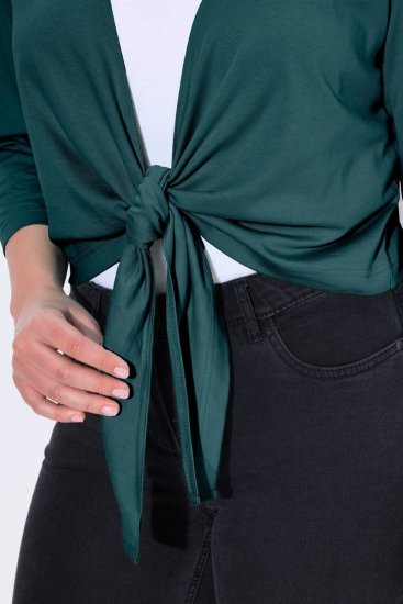 Ulla Popken 794514 Solmittava trikoobolero Petrooli - Bolerot - 