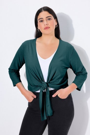 Ulla Popken 794514 Solmittava trikoobolero Petrooli - Bolerot - 