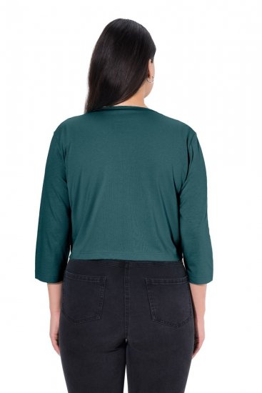 Ulla Popken 794514 Solmittava trikoobolero Petrooli - Bolerot - 