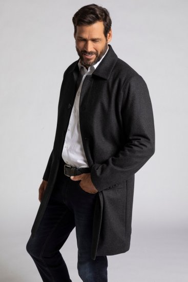 JP1880 Coat Wool Blend Water Repellent Dark Grey - Takit - Miesten Takit, isot koot – 2XL – 12XL
