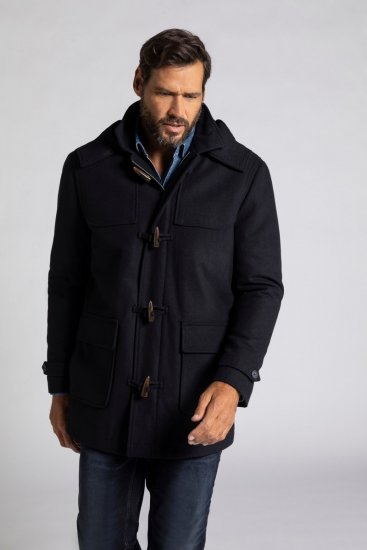 JP1880 Duffle Coat Water Repellent with Detachable Hood Navy - Takit - Miesten Takit, isot koot – 2XL – 12XL
