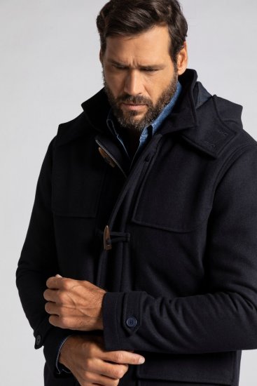 JP1880 Duffle Coat Water Repellent with Detachable Hood Navy - Takit - Miesten Takit, isot koot – 2XL – 12XL