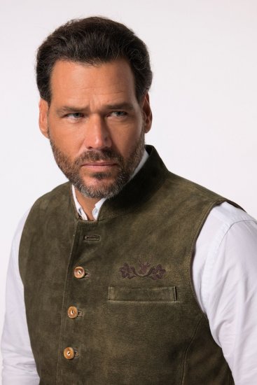 JP1880 Finest Goat Suede Traditional Vest Dark Brown - Trachten & Oktoberfest - Oktoberfest-asut isoissa kooissa (Trachten)