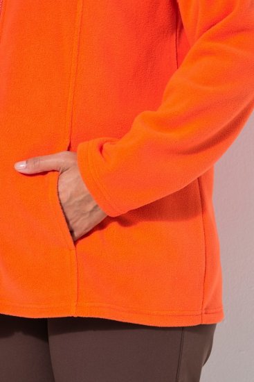 Ulla Popken 796970 Kevyt fleecetakki Oranssinpunainen - Fleecevaatteet - 