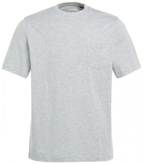 JP1880 799997 T-paita rintataskulla Harmaa melange - T-paidat - Isot T-paidat 2XL – 14XL