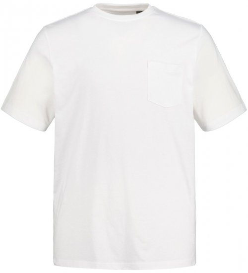 JP1880 799997 T-paita rintataskulla Valkoinen - T-paidat - Isot T-paidat 2XL – 14XL
