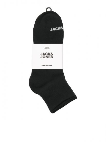 Jack & Jones Luca Tennissukat Musta 3 paria - Alusvaatteet & uimavaatteet - Miesten Isot alusvaatteet 