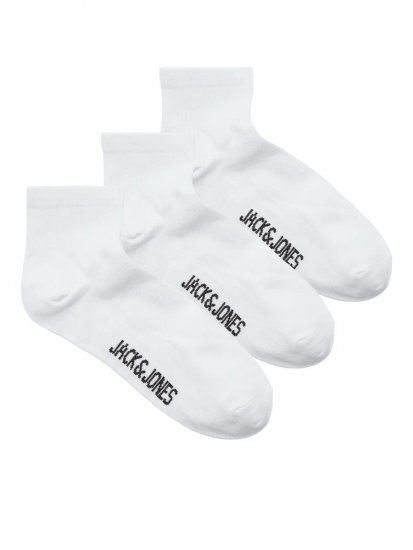Jack & Jones Leon Tennissukat Valkoinen 3 paria - Alusvaatteet & uimavaatteet - Miesten Isot alusvaatteet 