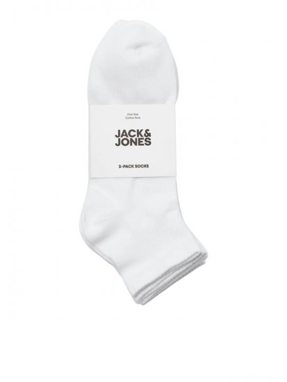 Jack & Jones Leon Tennissukat Valkoinen 3 paria - Alusvaatteet & uimavaatteet - Miesten Isot alusvaatteet 