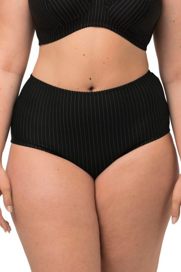 Ulla Popken 800279 Raidalliset alushousut 2 kpl Musta - Alushousut - 