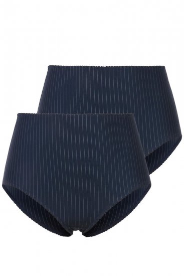 Ulla Popken 800279 Raidalliset alushousut 2 kpl Tummansininen - Alushousut - 