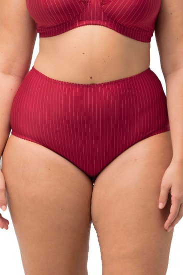 Ulla Popken 800279 Raidalliset alushousut 2 kpl Viininpunainen - Alushousut - 