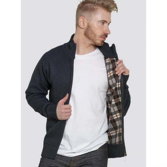 D555 Braxton Sweater Navy - Hupparit ja collegepaidat - Miesten hupparit ja collegepaidat isot koot