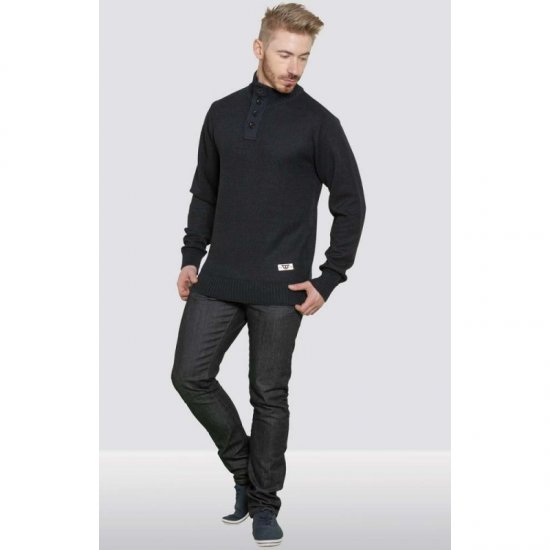 D555 Zane Sweater Navy - Hupparit ja collegepaidat - Miesten hupparit ja collegepaidat isot koot