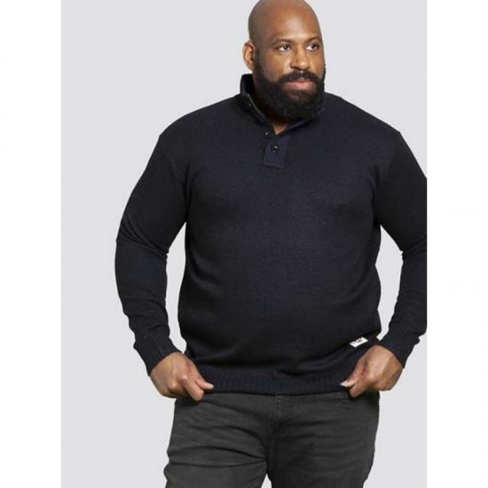 D555 Zane Sweater Navy - Hupparit ja collegepaidat - Miesten hupparit ja collegepaidat isot koot