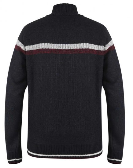 D555 Dennington Navy Jumper With Bonded Fleece Lining And Pocket - Hupparit ja collegepaidat - Miesten hupparit ja collegepaidat isot koot