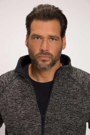 JAY-PI Knitted Fleece Jacket Gray - Takit - Miesten Takit, isot koot – 2XL – 12XL