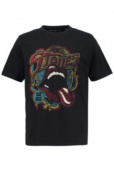 JP1880 Rolling Stones Graphic Band T-Shirt Black - T-paidat - Isot T-paidat 2XL – 14XL