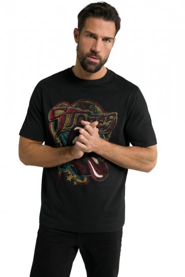 JP1880 Rolling Stones Graphic Band T-Shirt Black - T-paidat - Isot T-paidat 2XL – 14XL