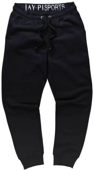 Jay-Pi 804175 Collegehousut kapealla istuvuudella ja sivutaskuilla Musta - Collegehousut ja collegeshortsit - Miesten Isot collegehousut ja collegeshortsit
