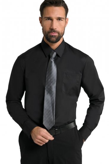 JP1880 Shirt Business Kent Collar Long Sleeve Black TALL - MIESTEN VAATTEET MT-6XLT - Pitkien miesten vaatteet
