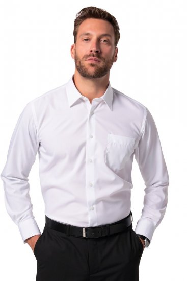 JP1880 804890 Pitkähihainen silitysvapaa Business-paita Valkoinen TALL - TALL kauluspaidat - TALL-paidat pitkille miehille