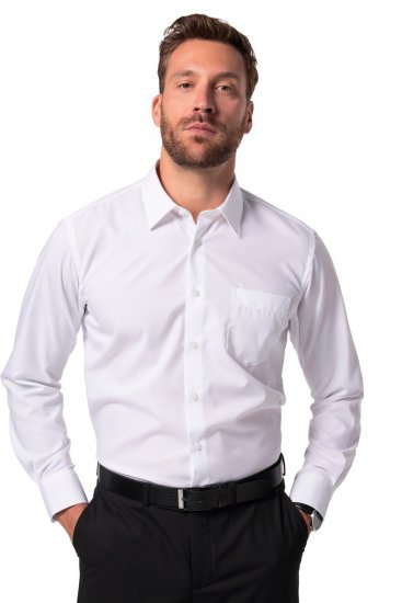 JP1880 804890 Pitkähihainen silitysvapaa Business-paita Valkoinen - Kauluspaidat - Miesten isot kauluspaidat 2XL – 8XL