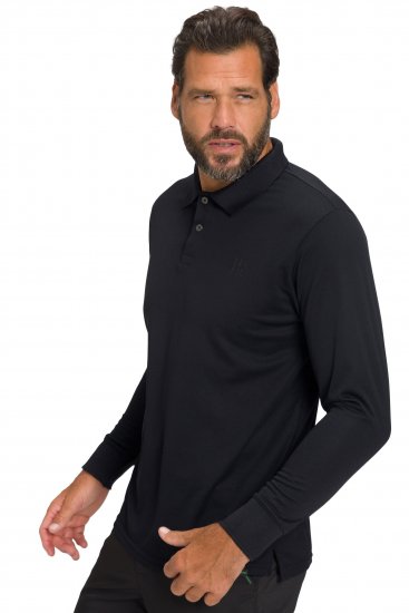 JP1880 Jay-Pi QuickDry Long Sleeve Golf Polo Shirt Black - Urheiluvaatteet & ulkoilu - Miesten urheiluvaatteet isot koot