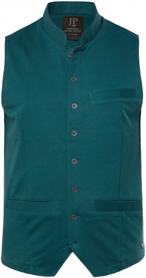 JP1880 Mottled Stretch Knit Stand-up Collar Vest Turquoise Blue - JP1880 - JP1880 Miesten Isot Koot