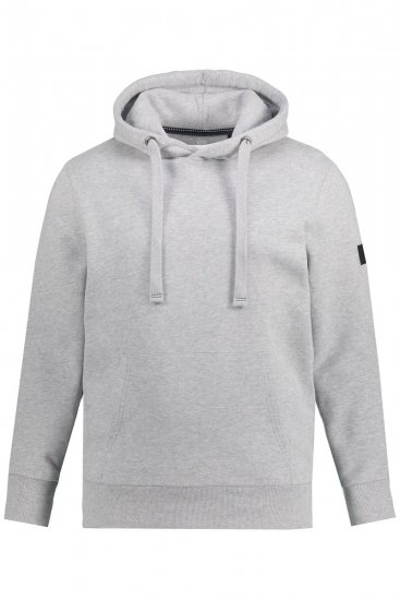 JAY-PI Hoodie with Soft Brushed Interior Grey - Hupparit ja collegepaidat - Miesten hupparit ja collegepaidat isot koot