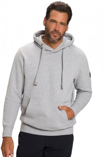 JAY-PI Hoodie with Soft Brushed Interior Grey - Hupparit ja collegepaidat - Miesten hupparit ja collegepaidat isot koot
