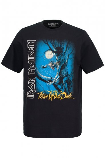 JP1880 Iron Maiden Graphic Comfort Fit Band T-Shirt Black - T-paidat - Isot T-paidat 2XL – 14XL
