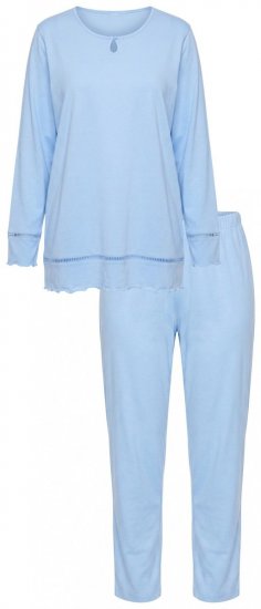Ulla Popken 810592 Pyjama pitsillä Vaaleansininen - Pyjama/Loungewear - 