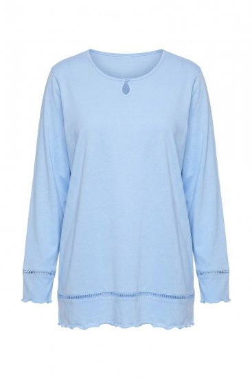 Ulla Popken 810592 Pyjama pitsillä Vaaleansininen - Pyjama/Loungewear - 
