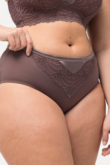 Ulla Popken 811602 Alushousut pitsillä Ruskea - Alushousut - 