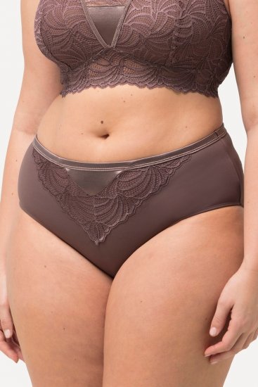 Ulla Popken 811602 Alushousut pitsillä Ruskea - Alushousut - 