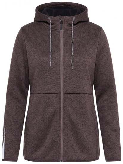 Ulla Popken 812880 Neulefleecetakki teddyfleecellä Taupe - Fleecevaatteet - 