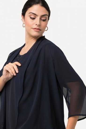 Ulla Popken 817211 Takki Tummansininen - Takit - Naisten takit plus-koossa