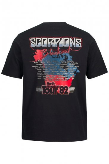 JP1880 Scorpions Blackout Graphic Comfort Fit Band T-Shirt Black - T-paidat - Isot T-paidat 2XL – 14XL
