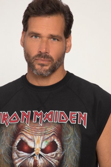 JP1880 Iron Maiden Graphic Comfort Fit Band Tank Top Black - T-paidat - Isot T-paidat 2XL – 14XL