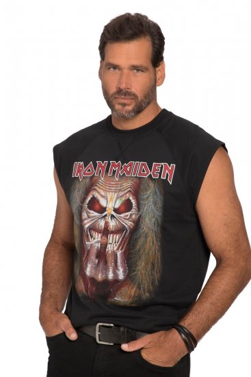 JP1880 Iron Maiden Graphic Comfort Fit Band Tank Top Black - T-paidat - Isot T-paidat 2XL – 14XL