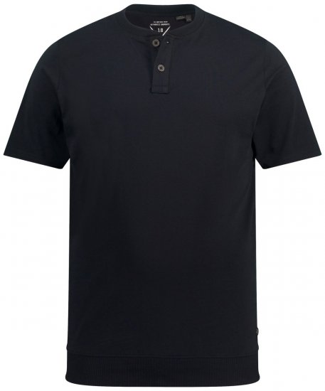 JP1880 818628 Henley-paita vatsamallilla Musta - T-paidat - Isot T-paidat 2XL – 14XL